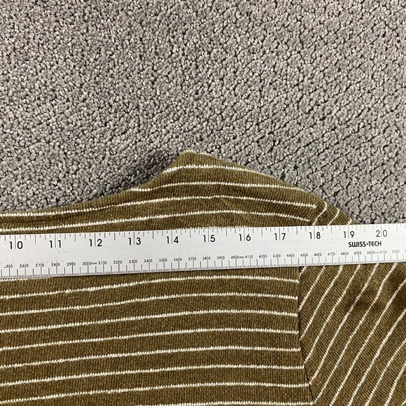 J. Jill Cotton Brown Striped Tunic Women's 3X Long Sleeve Vented Hem Sweater - Picture 8 of 10